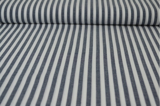 NAVY 6,5 MM GINGHAM STRIBER – OEKO-TEX BOMULD, LET & ÅNDBAR