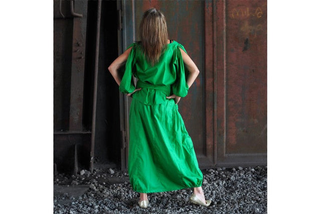 VINRØD BOMULDSPOPLIN