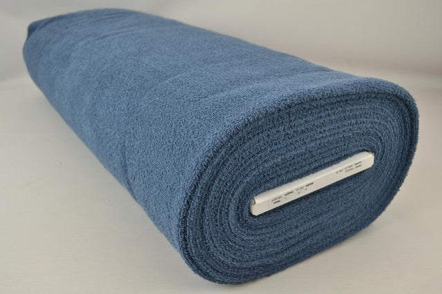 STÅLBLÅ DOBBELTSIDET FROTTÉ – ABSORBERENDE HÅNDKLÆDESTOF (OEKO-TEX)