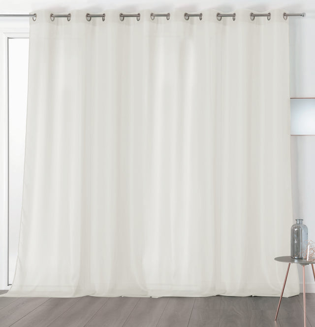 Chic chiffon stof til gardiner — råhvid
