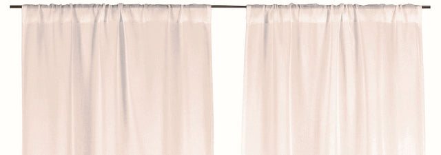 Hørlook voile til gardiner — ecru