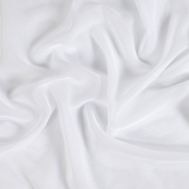 Silkelook voile med dupion-effekt — hvid, stofprøve