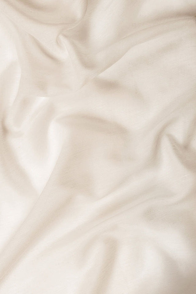 Ekstra bred voile med hørtouch — champagne, stofprøve