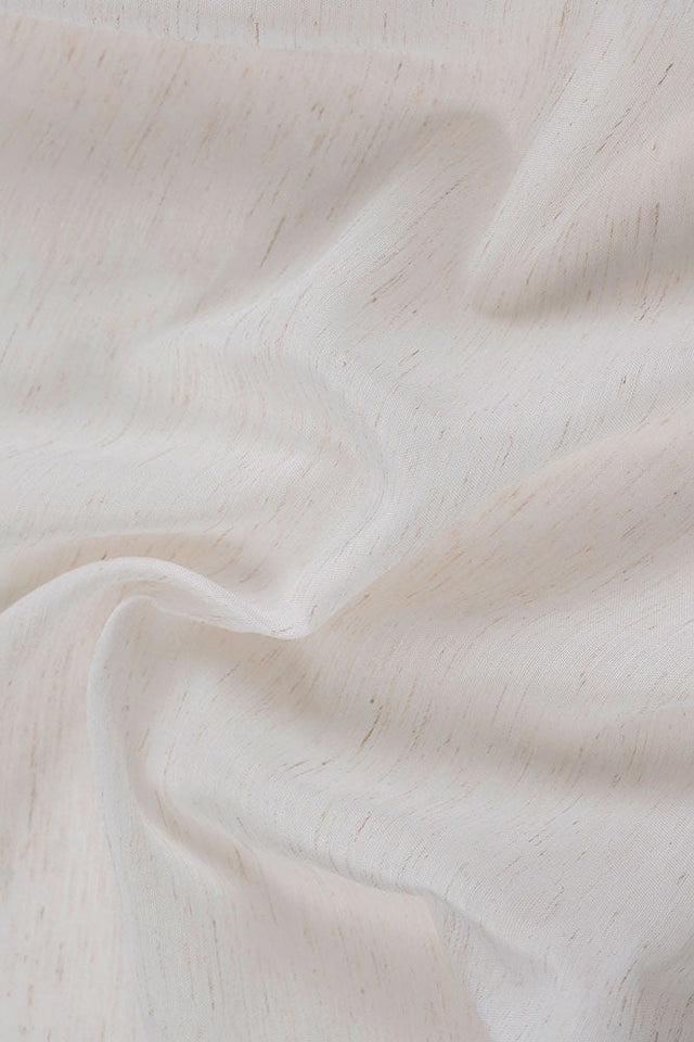 Ekstra bred voile med hørtouch — ecru, stofprøve
