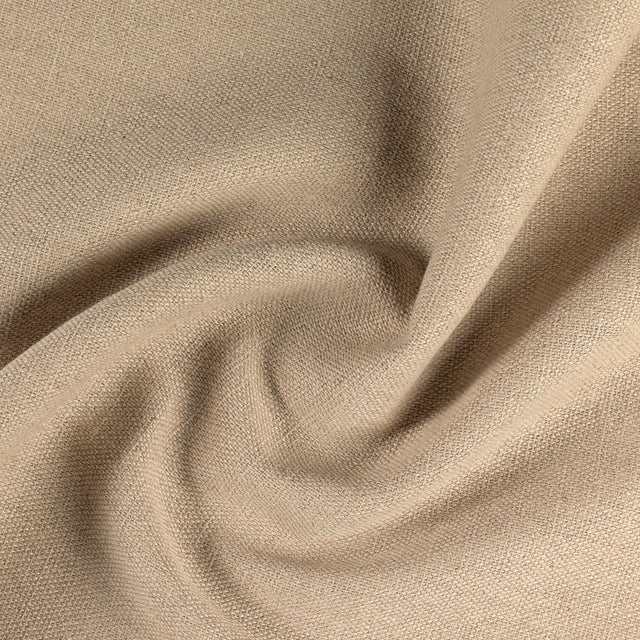 Ekstra tungt gardinstof i 100% hør — sandbeige, stofprøve