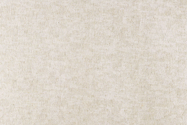 Rustik jacquard med hamp og bomuld — hørbeige & hvid, stofprøve