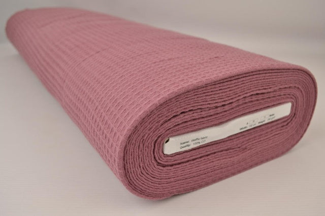 VINTAGE MØRK LYSERØD VAFFEL PIQUÉ – ABSORBERENDE & HURTIGTTØRRENDE
