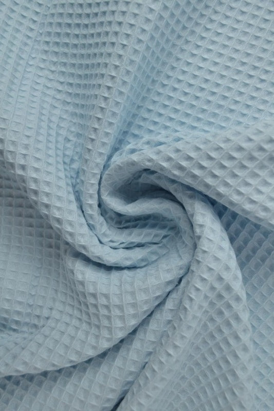 BABYBLÅ VAFFEL PIQUÉ – ABSORBERENDE & HURTIGTTØRRENDE
