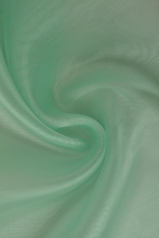 MINTGRØN ORGANZA – TRANSPARENT & SKINNENDE