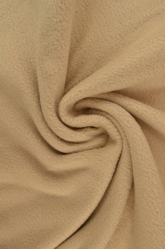 MØRK BEIGE POLAR FLEECE – ANTI-PILLING, VARM & LET