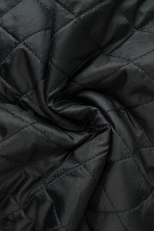 SORT QUILT STOF MED VATTERET BAGSIDE