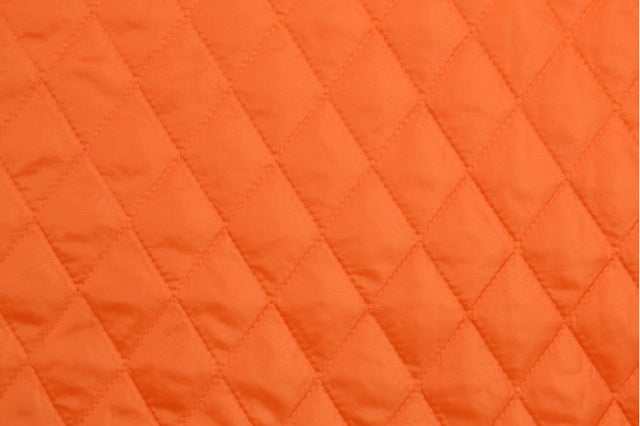 ORANGE QUILT STOF MED VATTERET BAGSIDE