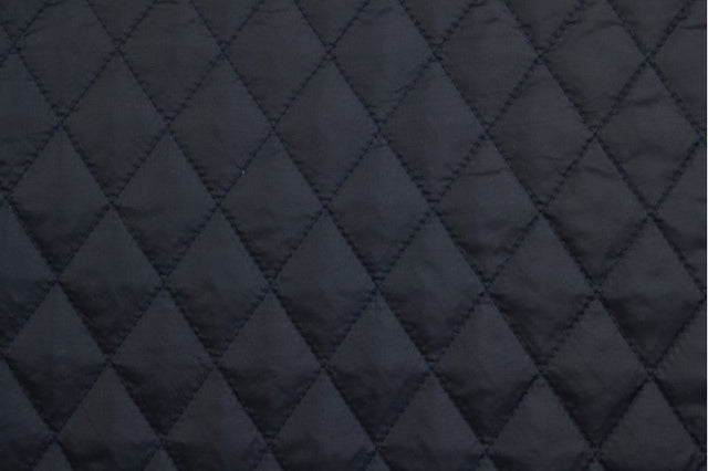NAVY QUILT STOF MED VATTERET BAGSIDE