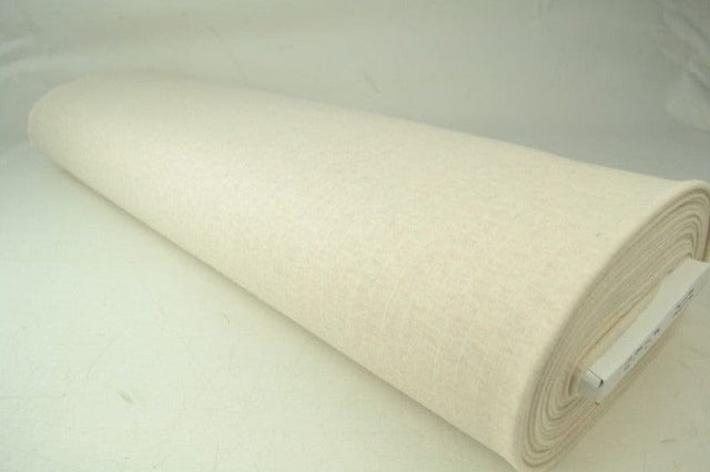 Garn & Metervarer Strikket Bomuldsflannel CREMEFARVET TYK STRIBET FLANNEL