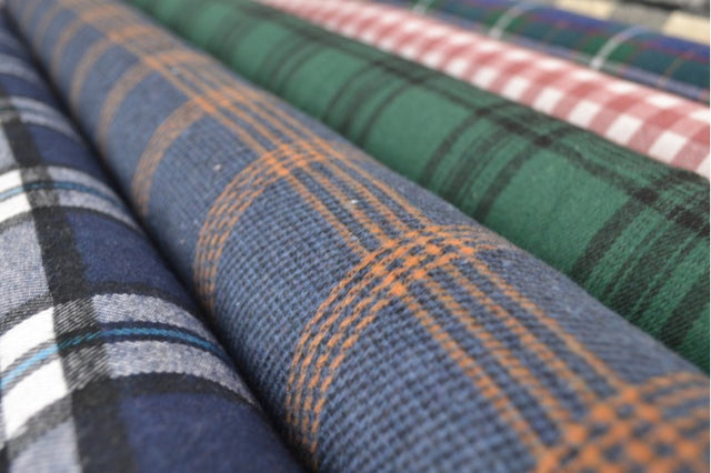 GUL OG BRUN SKOTSKTERNET FLANNEL