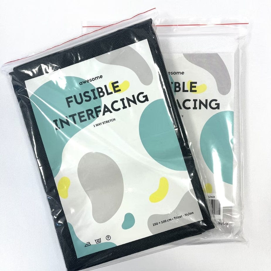 Garn & Metervarer Vlieseline 10 STK. VLIESELINE SORT OG HVID 2,5 X 1 M.