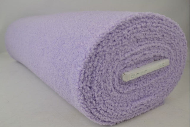 LAVENDEL TEDDY STOF MED STRÆK – BLØDT & VARMEISOLERENDE