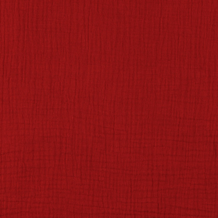 RØD DOUBLE GAUZE ØKOLOGISK MUSSELIN – BLØD OG ÅNDBAR