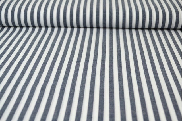 NAVY 6,5 MM GINGHAM STRIBER – OEKO-TEX BOMULD, LET & ÅNDBAR