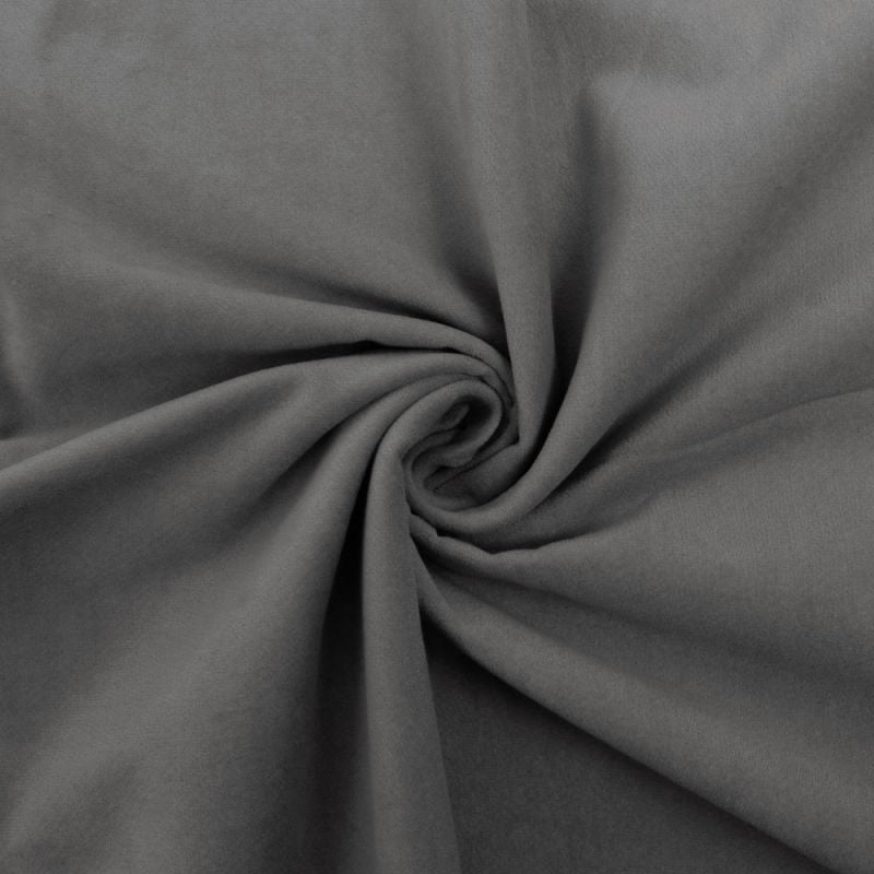 GRÅ BOMULDSVELOUR MED STRÆK – BLØD LUV