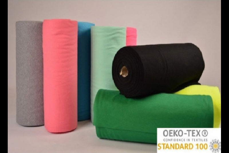 KORAL PINK RIB MED STRÆK – BOMULDSRIB & OEKO-TEX