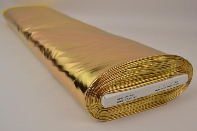 GULDFARVET LAMÉ STOF – METALLIC GLIMMERSTOF