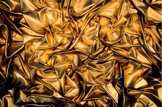 GULDFARVET LAMÉ STOF – METALLIC GLIMMERSTOF