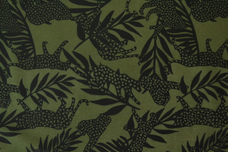 GRØN LYCRA – LEOPARD & PALMER, 4-VEJS STRÆK & HURTIGTØRRENDE