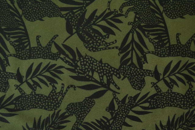 GRØN LYCRA – LEOPARD & PALMER, 4-VEJS STRÆK & HURTIGTØRRENDE