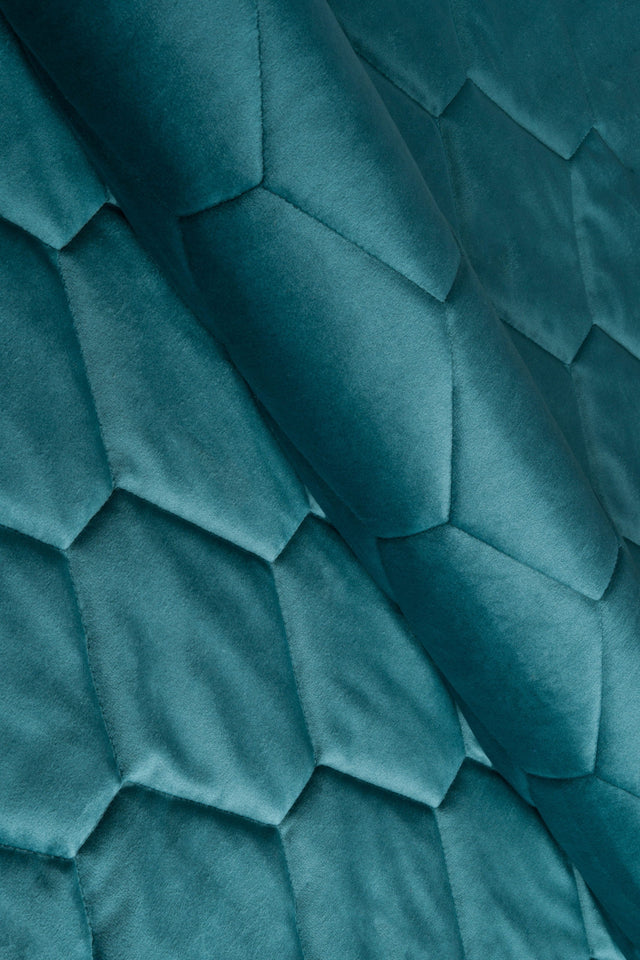 DYB LAGUNETURKIS MAGIC VELVET 3D – QUILTET VELOUR MED SEKSKANTMØNSTER