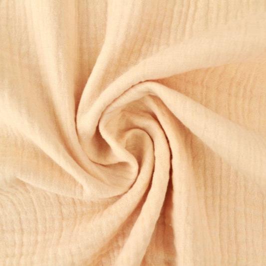 CHAMPAGNEFARVET DOUBLE GAUZE MUSSELIN – BLØD & ÅNDBAR