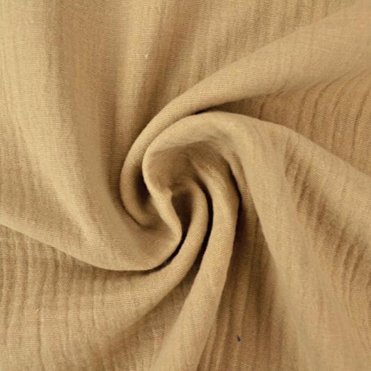 BEIGE DOUBLE GAUZE MUSSELIN – BLØD & ÅNDBAR
