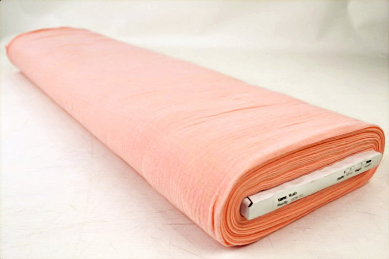 LAKSEFARVET DOUBLE GAUZE MUSSELIN – BLØD & ÅNDBAR