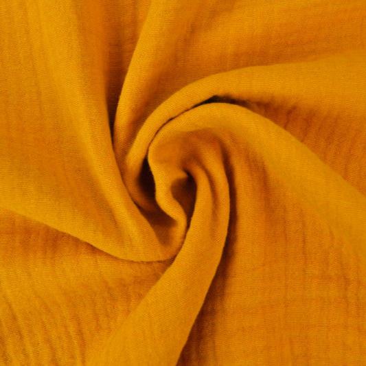 KARRYGUL DOUBLE GAUZE MUSSELIN – BLØD & ÅNDBAR