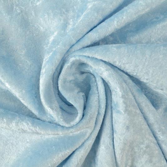 BABYBLÅ NERVVÄRD VELOUR – STICKAD, STRETCHIG & GLANSIG HÖST