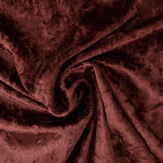 RÖDBRUN NERVÖS VELOUR – STICKAD, STRETCHIG & GLANSIG HÖST