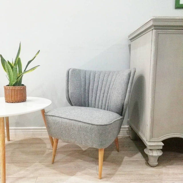 STÅLGRÅ CLARK MØBELSTOF – ULD-BLEND OG MELERET LOOK