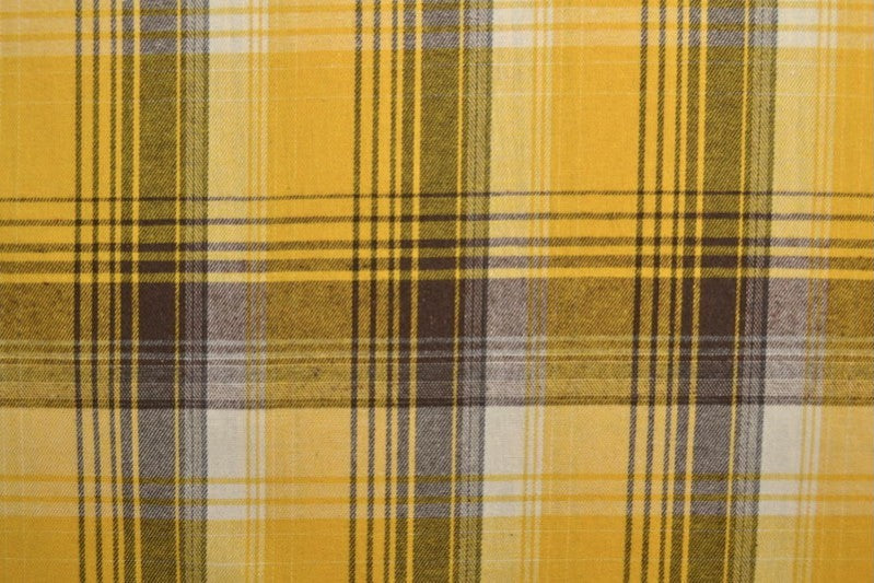 GUL OG BRUN SKOTSKTERNET FLANNEL
