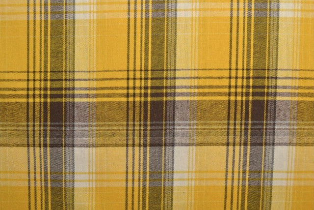 GUL OG BRUN SKOTSKTERNET FLANNEL
