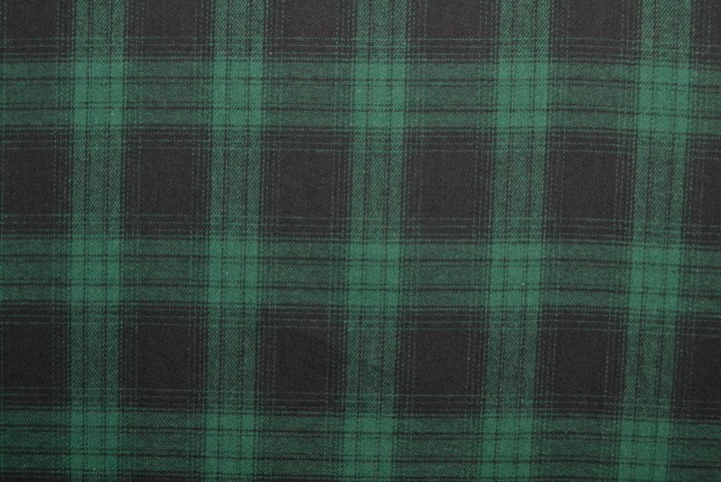 SVART OCH GRÖN MÄRKFLANNELL