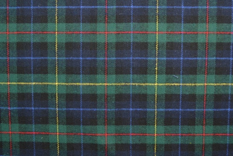 SVART OCH GRÖNT FLANELLMÖRKE MED BLÅ, RÖDA OCH GULA RÄNDER