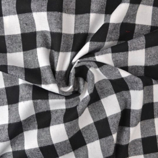 SVART OCH VITT MÄRKT FLANNELL