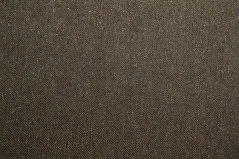 BRUN OG SORT TWEED MED SILDEBENSMØNSTER