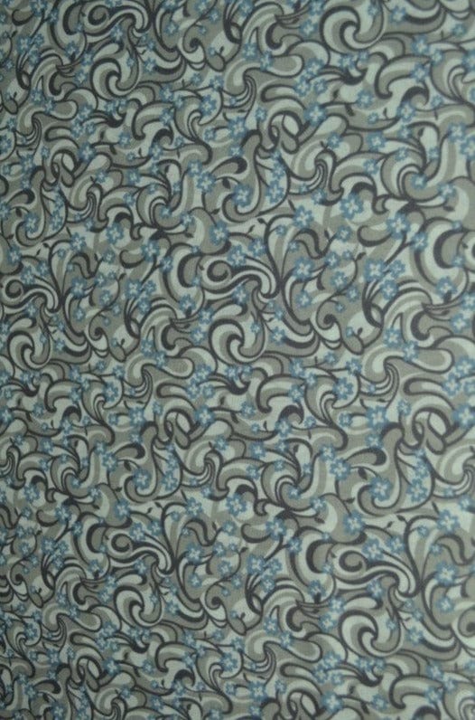 G&M Bomuldspoplin BOMULDSPOPLIN M. RETRO BLOMSTER I DÆMPEDE FARVER