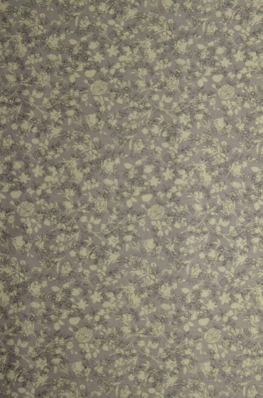 G&M Bomuldspoplin GRÅ OG HVID BOMULDSPOPLIN M. BLOMSTER