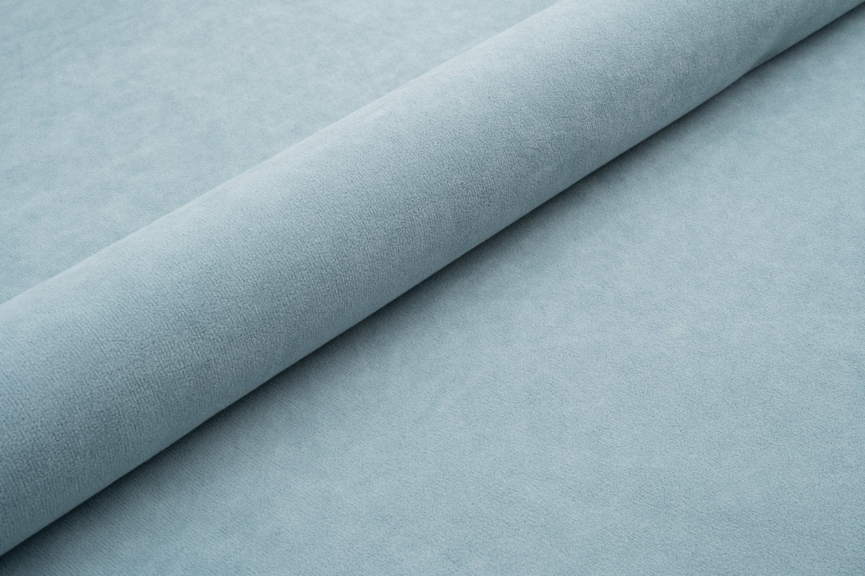 STØVET TURKIS TYK MAT VELOUR MØBELSTOF MED FLEECEBAGSIDE