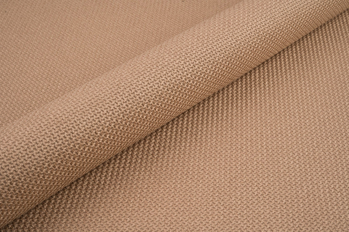 VARM GRÅBRUN BRAID MØBELSTOF – TYK FLETVÆV