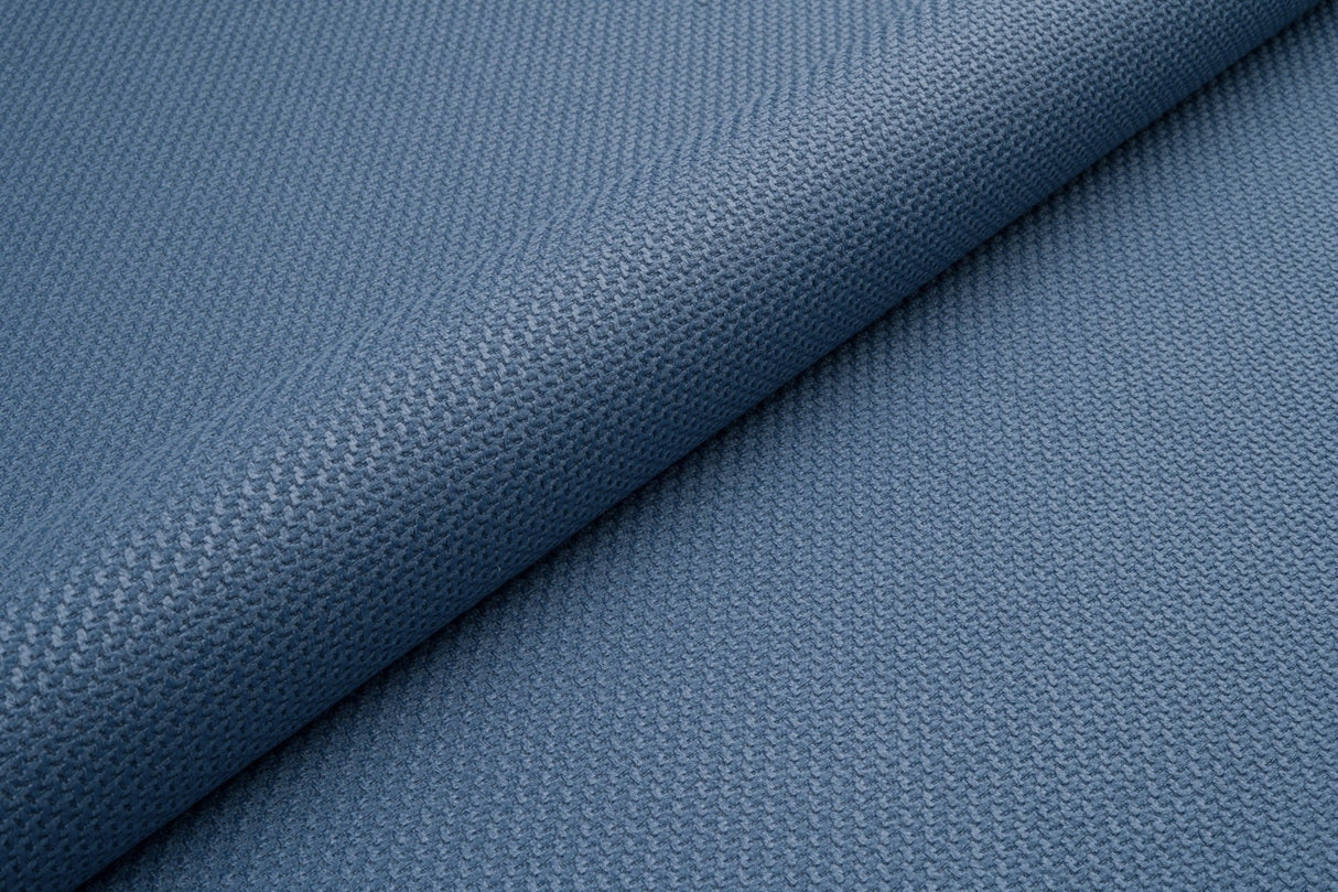 STÅLBLÅ BRAID MØBELSTOF – TYK FLETVÆV