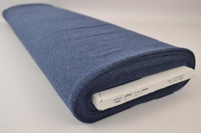 MØRK JEANS MELANGE BOMULDSJERSEY – NATURLIG, ÅNDBAR & STRÆKBAR