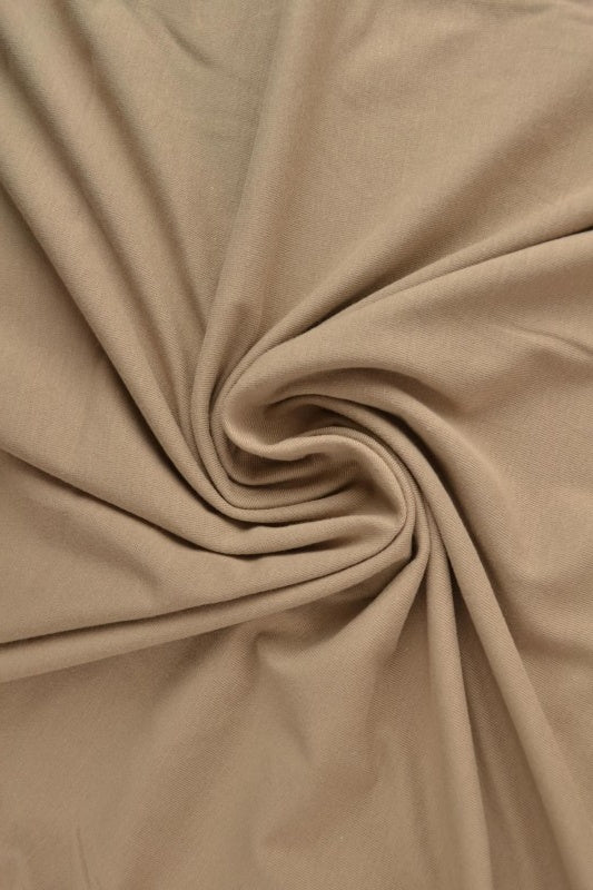 TAUPE BOMULDSJERSEY – NATURLIG, ÅNDBAR & STRÆKBAR
